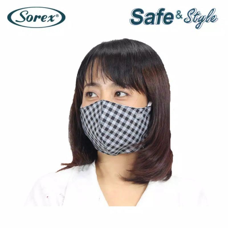 Masker Sanitized Sorex Pria Wanita Non Medis 2 Lapis kain R 25 Safe &amp; Style