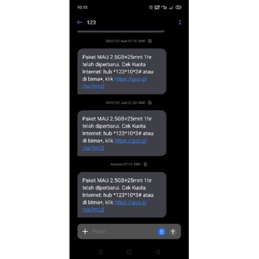 kartu three tri 3000 2.5gb/hari sakti