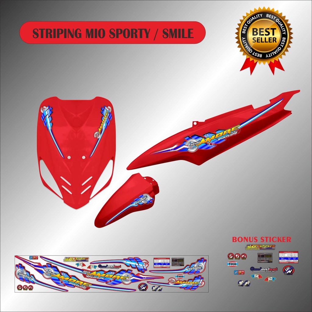 STICKER VARIASI LIS BODI MIO SPORTY / MIO SMILE STRIPING MIO KARBU