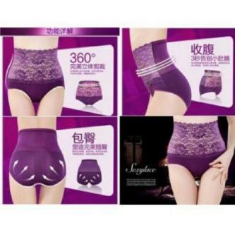 Sexy Lace High Waist Panties (mengecilkan perut &amp; menaikan pantat ) cd