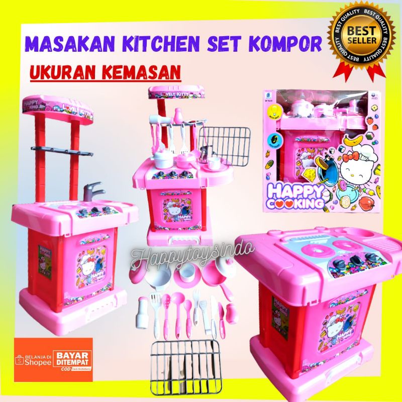 Mainan Anak Kitchen Set Happy Cooking Kompor Menyala Dapur Set Edukasi 1 2 3 4 5 6 7 Tahun Mainan An