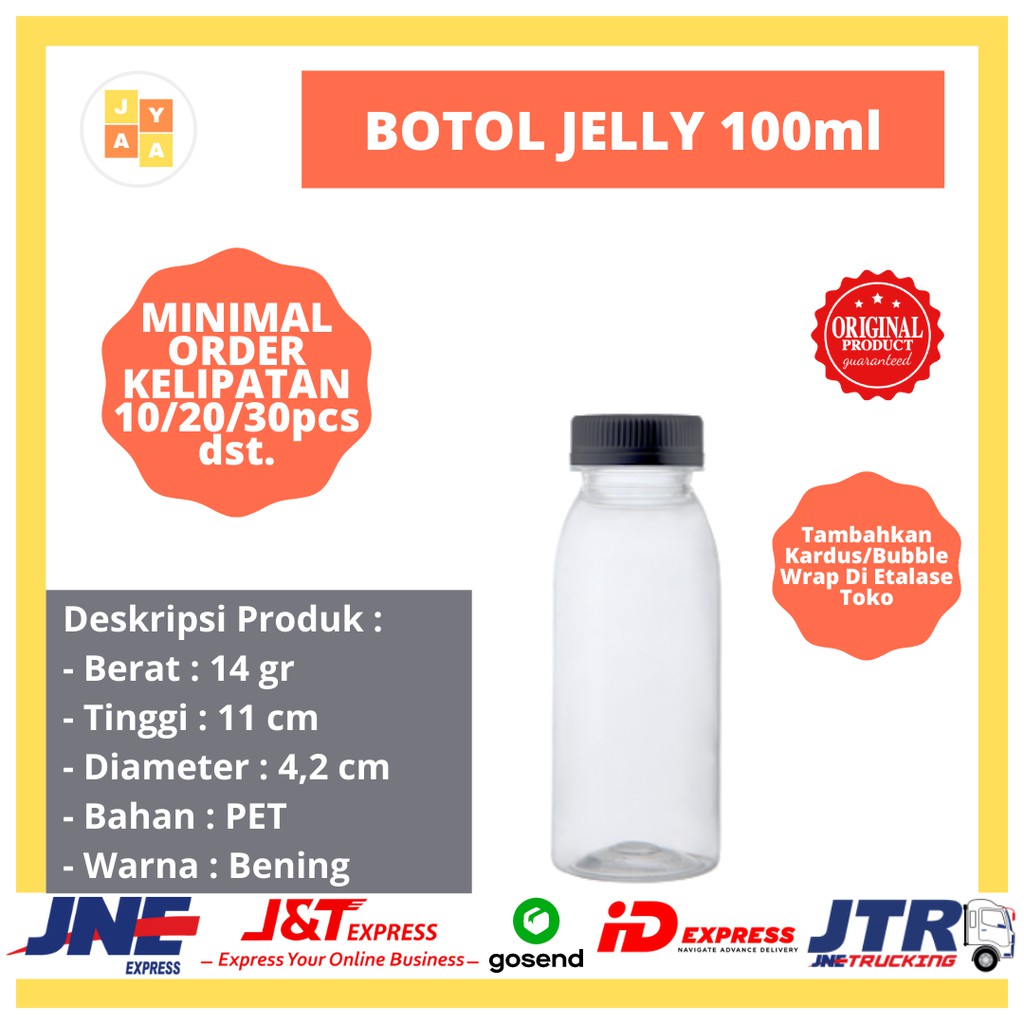 Botol Plastik Jelly 100 ML