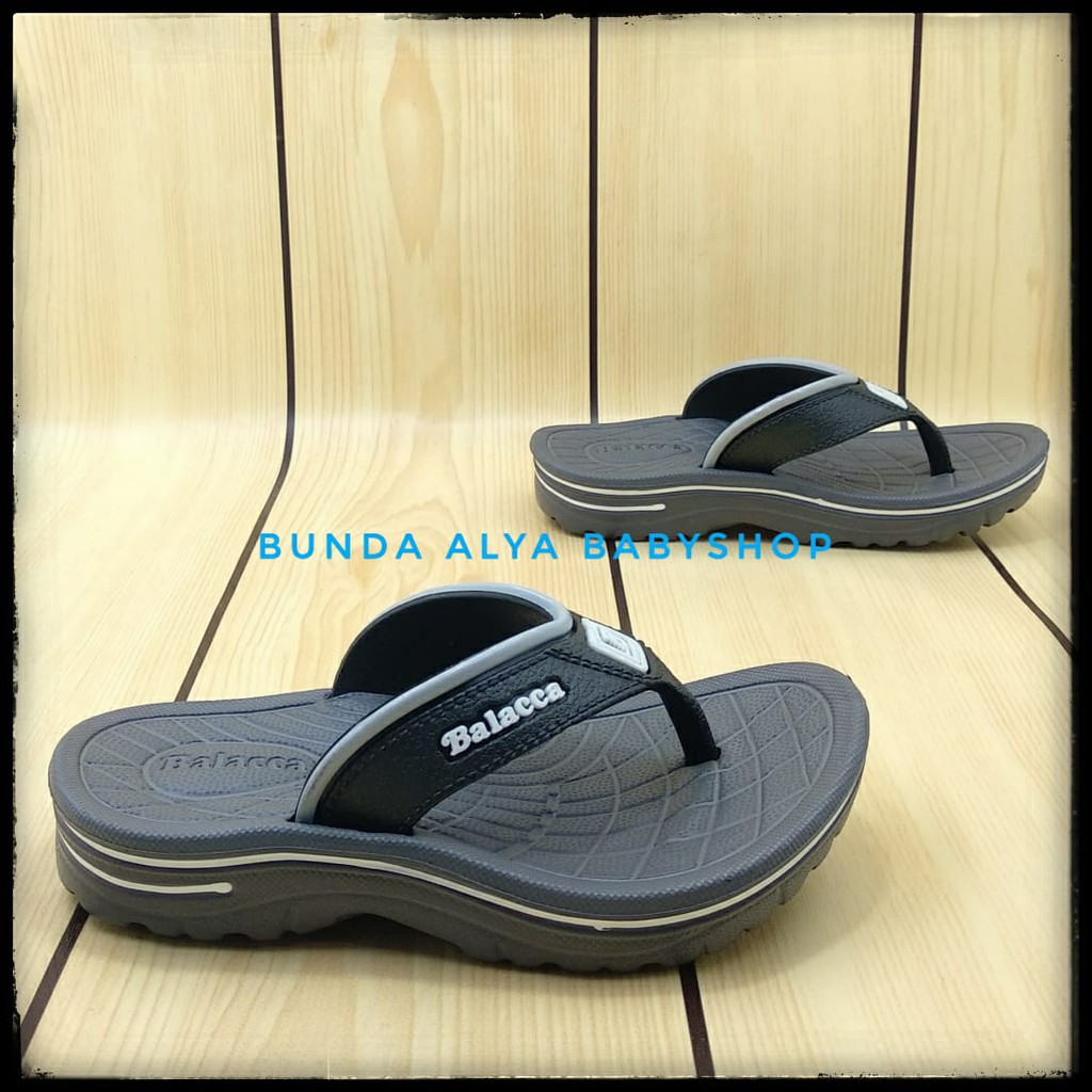 Sandal Anak Laki Jepit Usia 2 5 Tahun Karet ABU ABU - Sendal Anak Cowok Size 23 - 32 Anti Licin Alas Karet