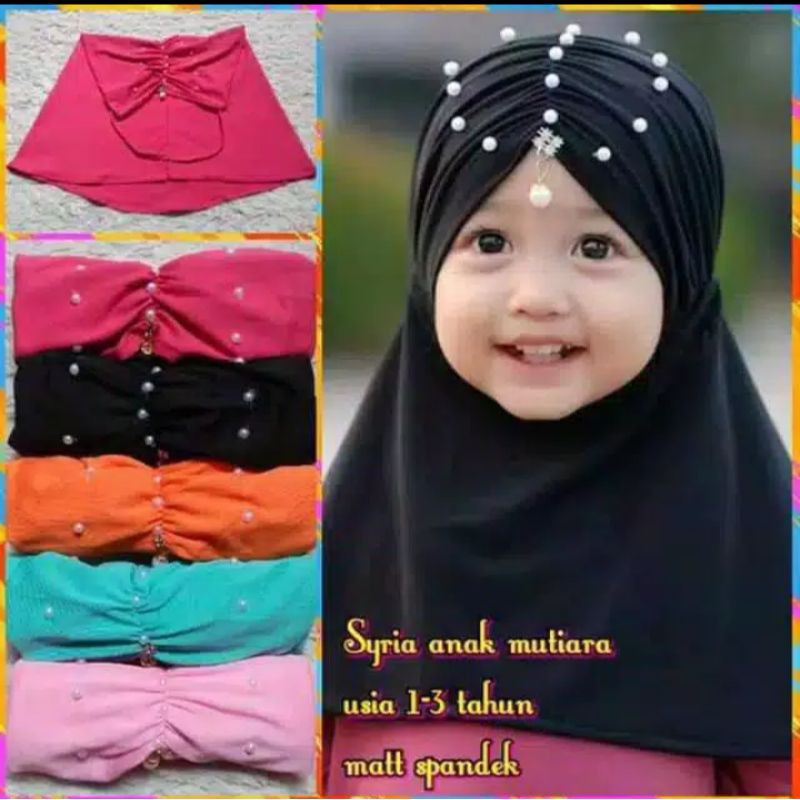 Hijab anak bayi MUTIARA ANTING/kerudung anak perempuan