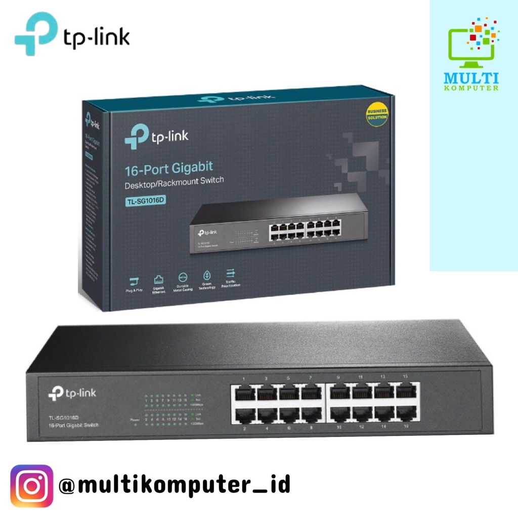 TPLINK TL-SG1016D Switch 16 Port Gigabit Metal Desktop