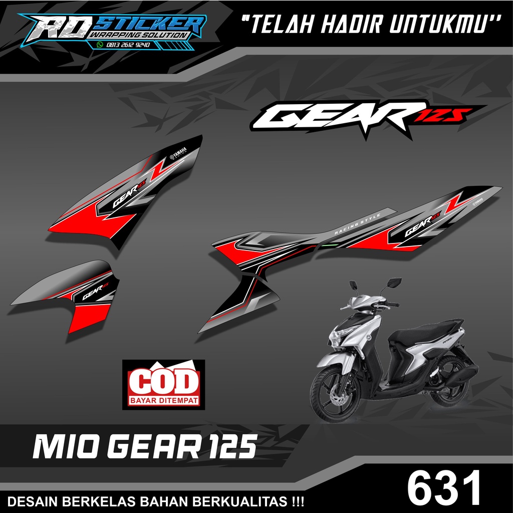 striping mio gear 125 - striping mio gear variasi - Striping Sticker Yamaha Mio Gear 125 Racing Vari