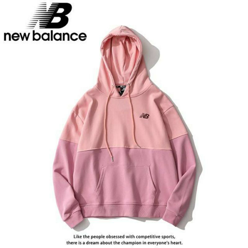 S - XXXXXL(6XL) Hoodie BALANCE NB Kombinasi Mix Warna Peach Pink Unisex Jumbo Bigsize Oversize 6XL 5XL 4XL 3XL 2XL XL L M S Two Tone Street Style