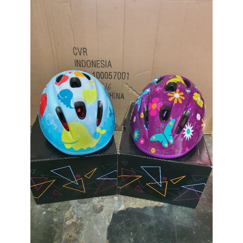  HELM SEPEDA ANAK POLYGON  BUNGA N IKAN HELM  POLYGON  KIDS 