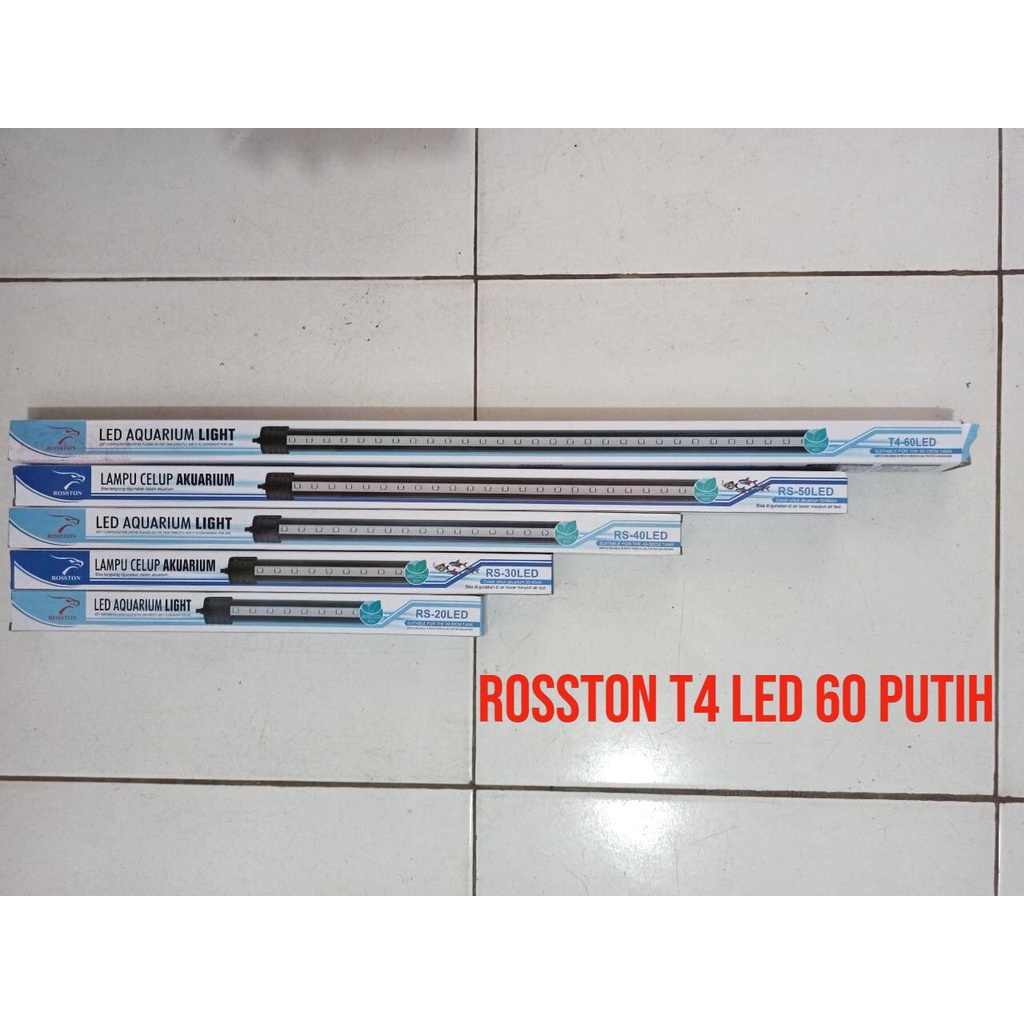 Lampu Aquarium Rosston T4 LED RS-60 cm PUTIH Celup Akuarium Aquascape