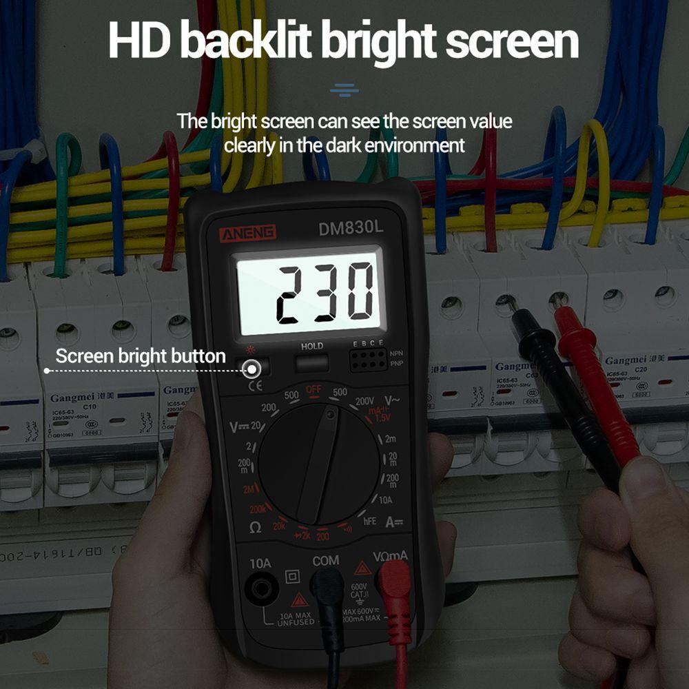 Solighter Digital Smart Multimeter Presisi Tinggi 1999jumlah True RMS Transistor Tester