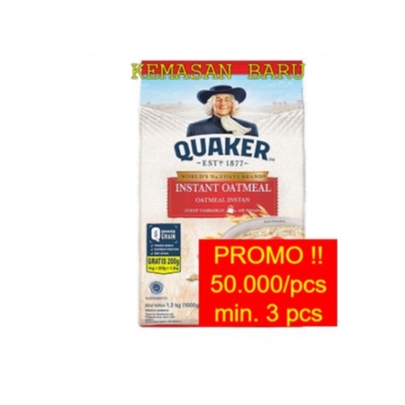 

QUAKER MERAH 1.2 KG Instant Oatmeal [ No. 1 Oats Brands ]