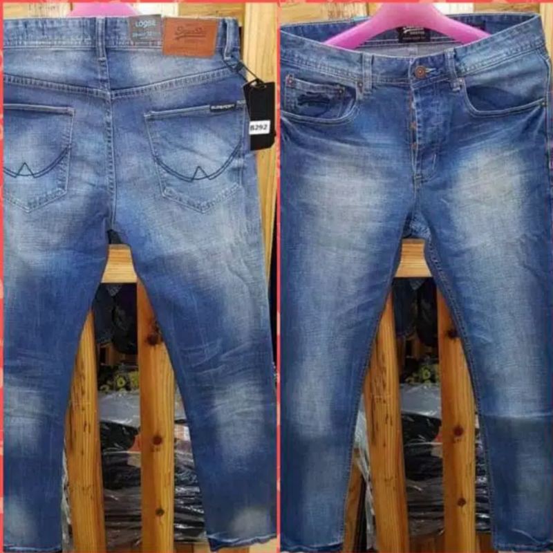 Celana jeans panjang SUPERDRY IMPORT pria