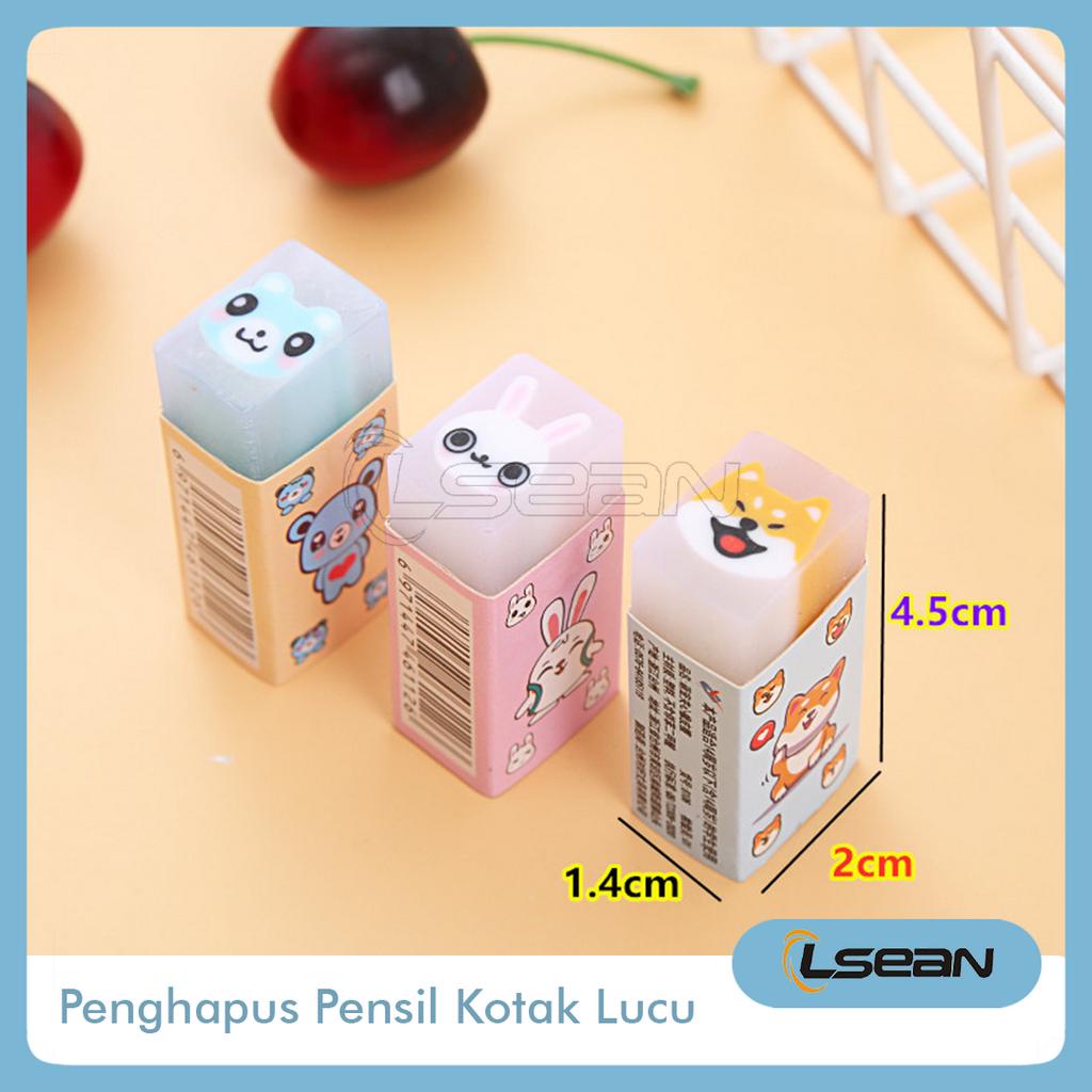 Penghapus Karet Eraser Pensil Kotak Motif Buah Hewan Dinosaurus Rocket Lucu