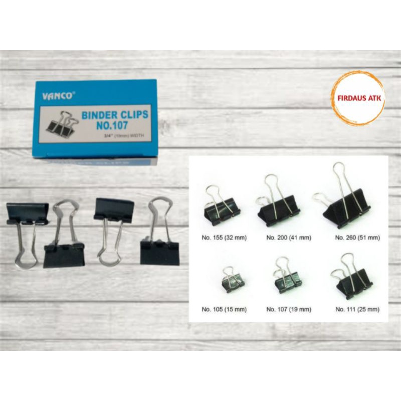

PAPER CLIP / KLIP KERTAS / BINDER CLIP 107 (perlusin/12 klip)