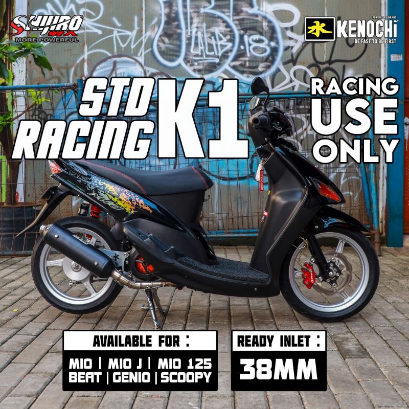 Knalpot Standar Racing KENOCHI type K for MIO BEAT SCOOPY GENIO MIOJ FAZZIO