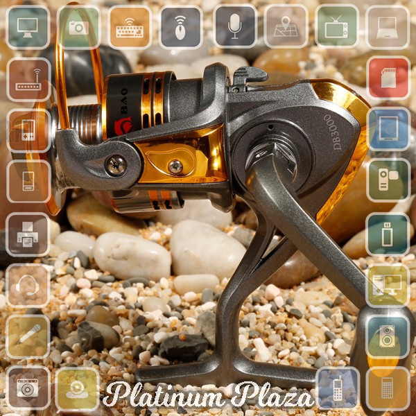 Debao Gulungan Pancing DB3000A Metal Fishing Spinning Reel 10 Ball Bearing - Golden`6EPRE2-