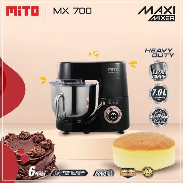 Mito MX700 Maxi Mixer Model Terbaru Mixer Heavy Duty MX 700 Mixer Kapasitas 7 Liter-Garansi 1 Tahun