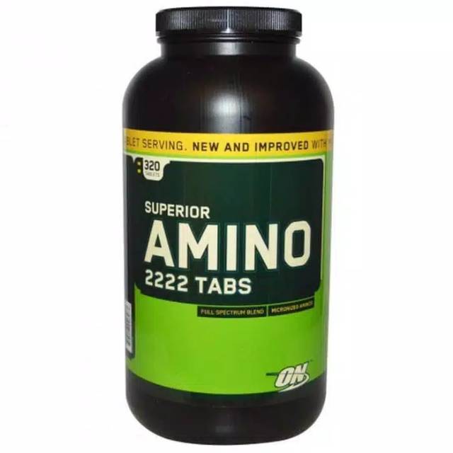 Amino 2222 320 tabs, optimum nutrition, suplemen fitness