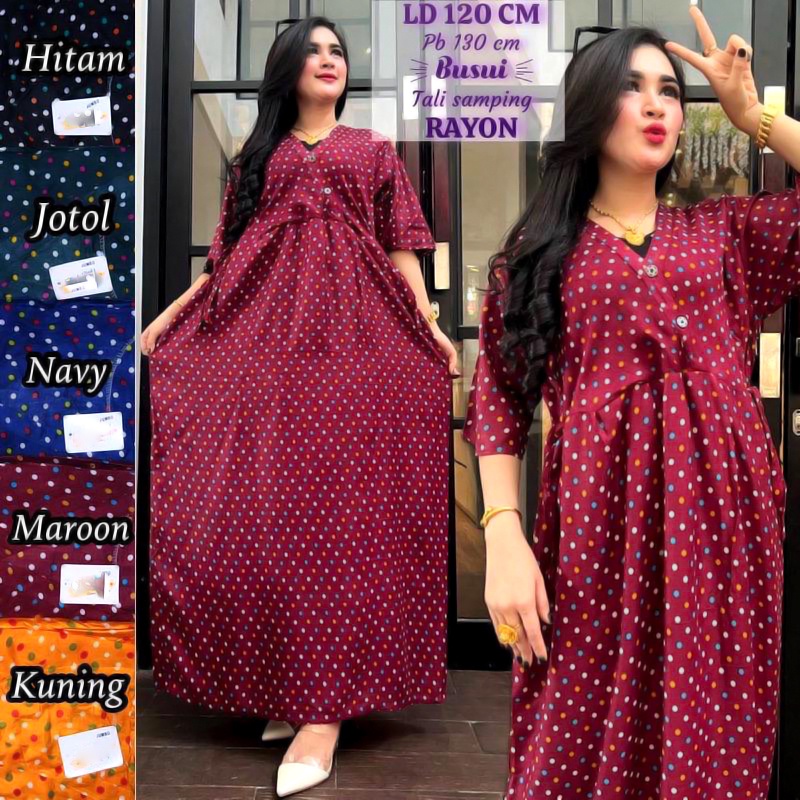BATIK WANITA KEKINIAN DASTER DRESS RAYON VANESSA KIMONO DIFARINA SULTAN MIRNA ADEL JUMBO PANJANG SEMATA KAKI BUMIL BUSUI MURAH ADEM-6