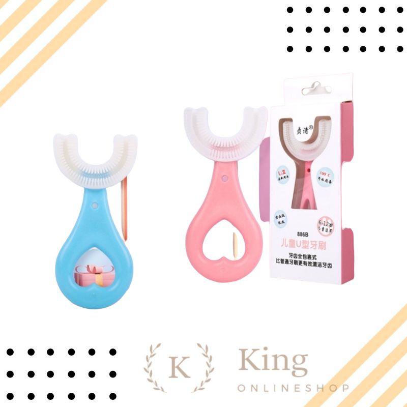 [KODE SU] Tooth Brush Anak Bentuk U /Sikat Gigi Anak Bentuk U Bahan Silikon / Tooth Brush Baby Silicon / Training Toothbrush / Sikat Gigi Silikon