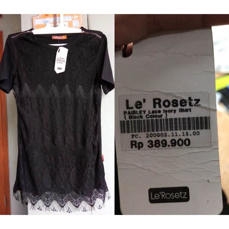 Blouse Le Rosetz hitam Size L