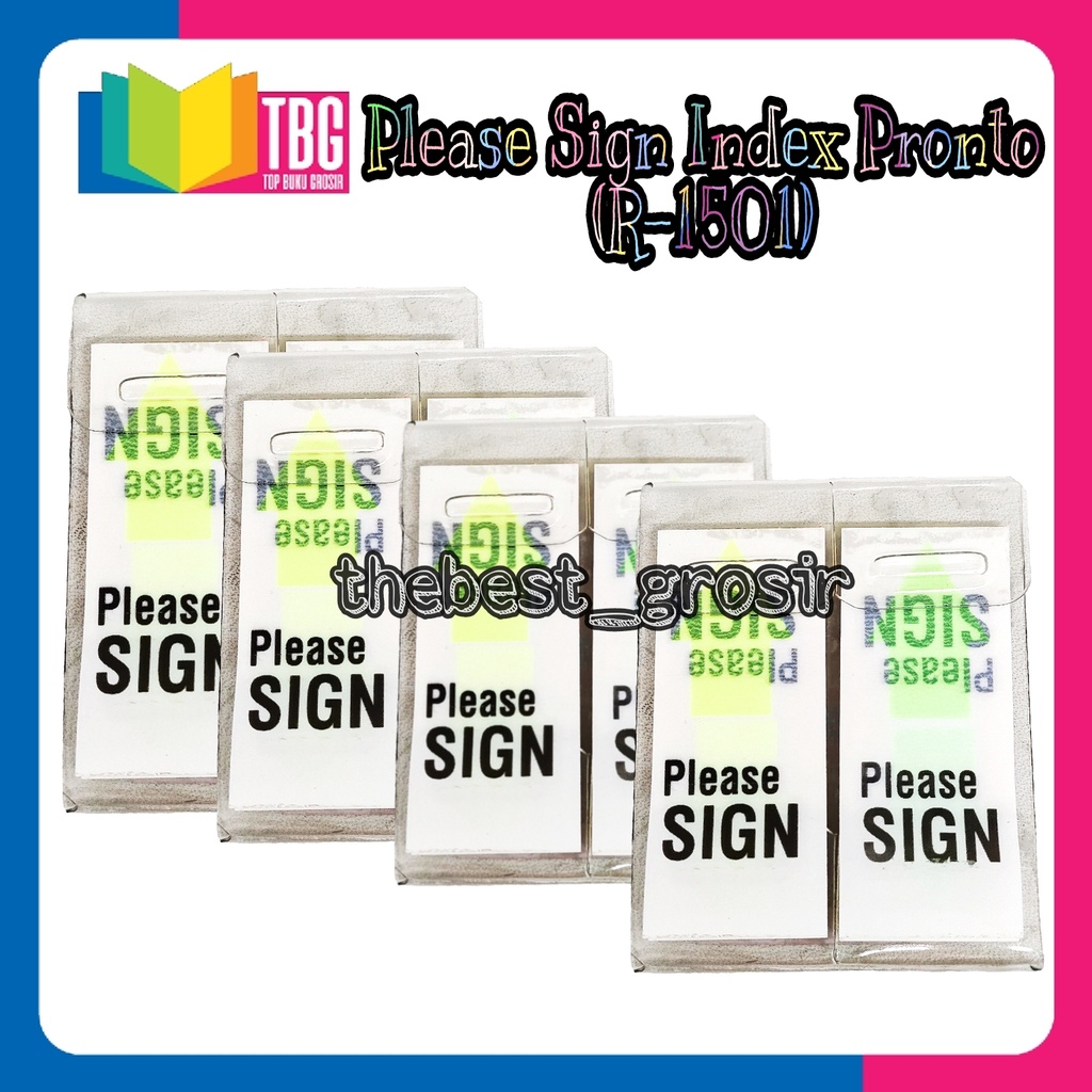 

1 PAD (2 X 20 LEMBAR) PLEASE SIGN INDEXER TIPE Z PRONTO (R-1501)