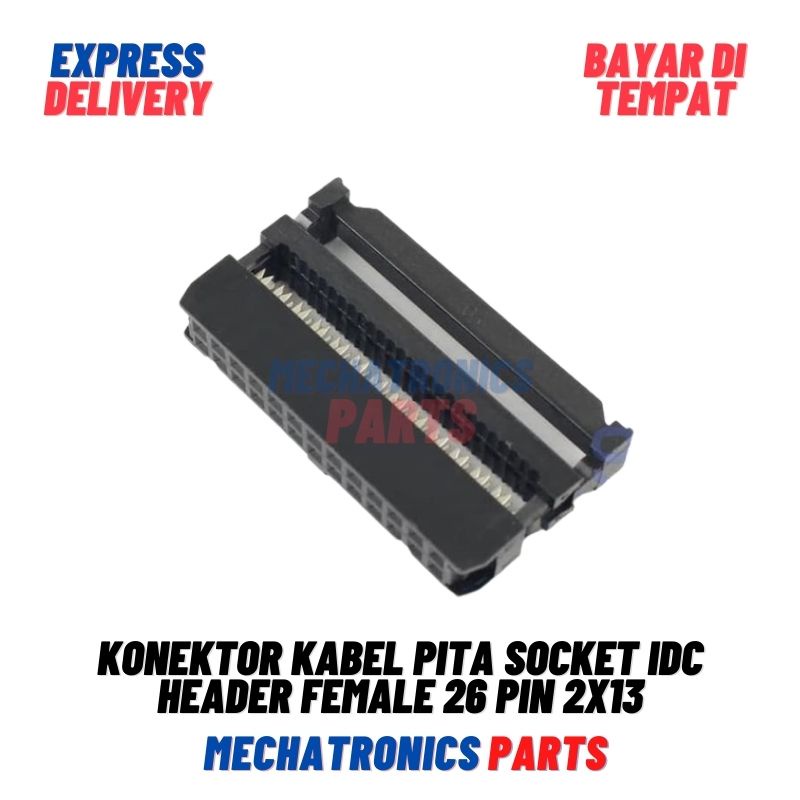 KONEKTOR KABEL PITA SOCKET IDC SOKET HEADER FEMALE 26P 26 PIN 2X13