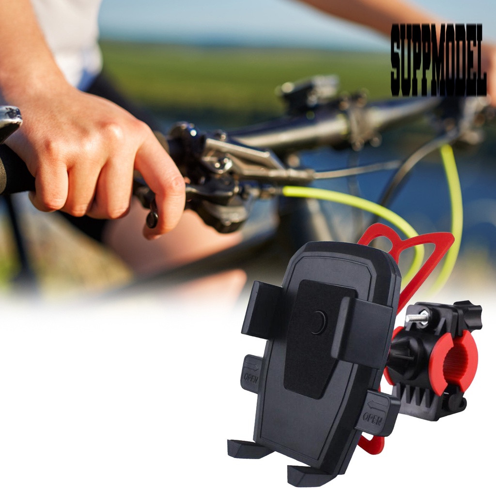 Stand Holder Handphone Bahan ABS Anti shock Untuk Sepeda Gunung Reliable