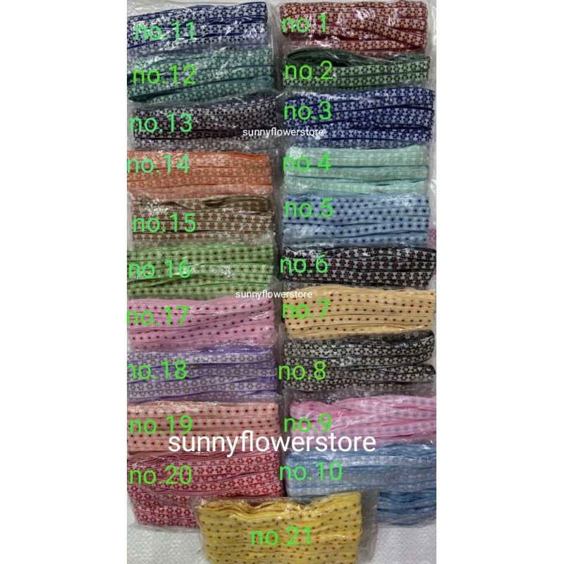 Renda jr bunga  lebar 1cm isi 18 yard(16meter)