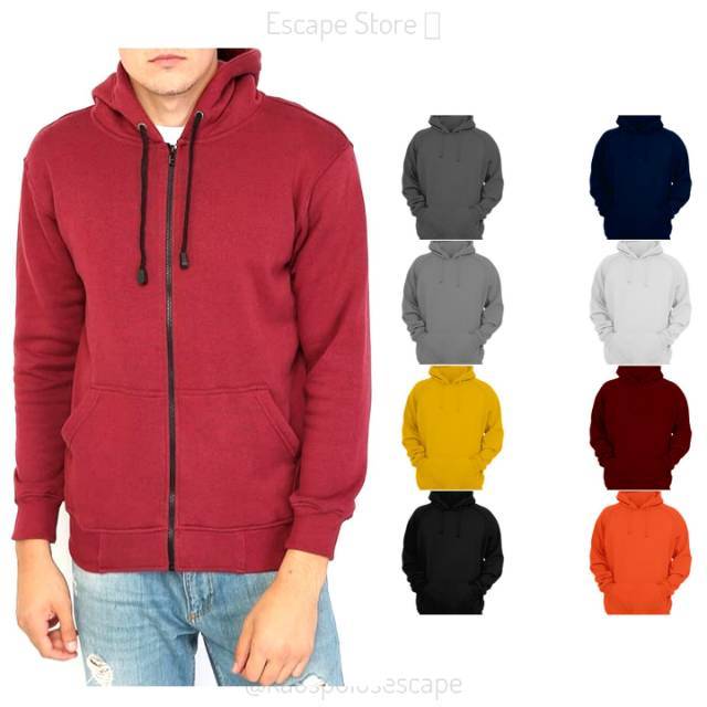 Jaket Polos Jaket hoodie zipper jaket polosan jaket disto