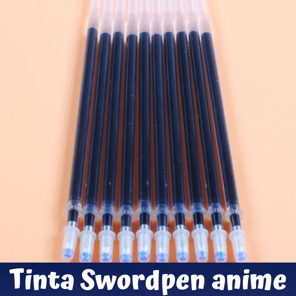 

Tinta pulpen pedang swordpen anime isi 10 pcs refil khusus sword pen alat tulis isi ulang