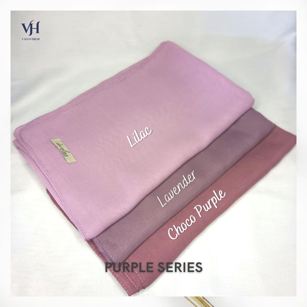 BELLA SQUARE PREMIUM HIJAB SEGIEMPAT POLYCOTTON DA ALUS PURPLE SERIES