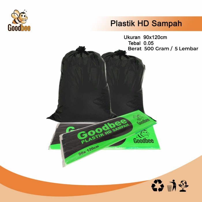 KANTONG PLASTIK SAMPAH 90 X 120 CM - TEBAL 50 MICRON - Goodbee 500gram