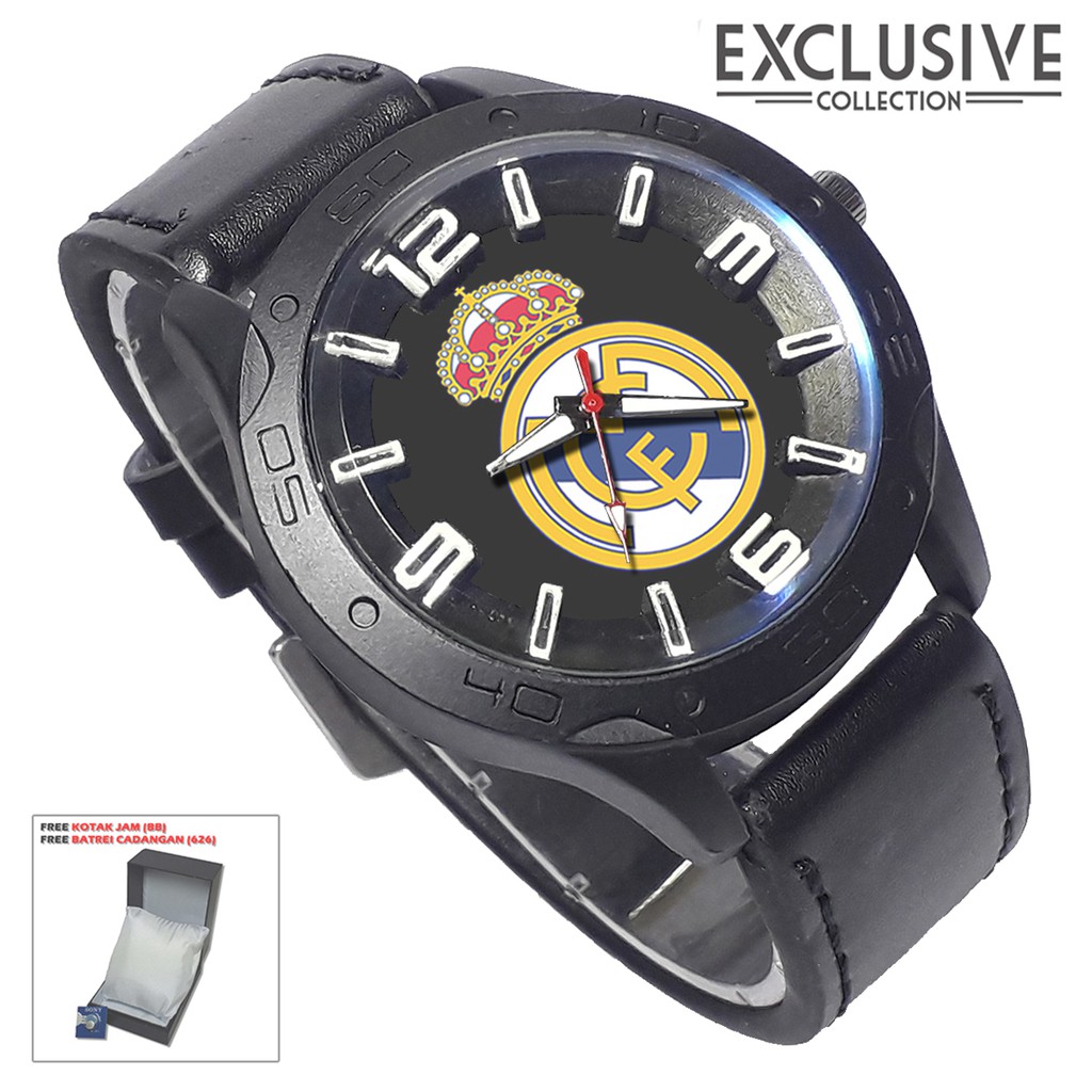 Jam Tangan REAL MADRID Kalep Hitam (Exclusive)