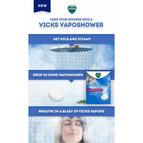 Vicks VapoShower Soothing Vapors Tablets (Sachet / per tablet)