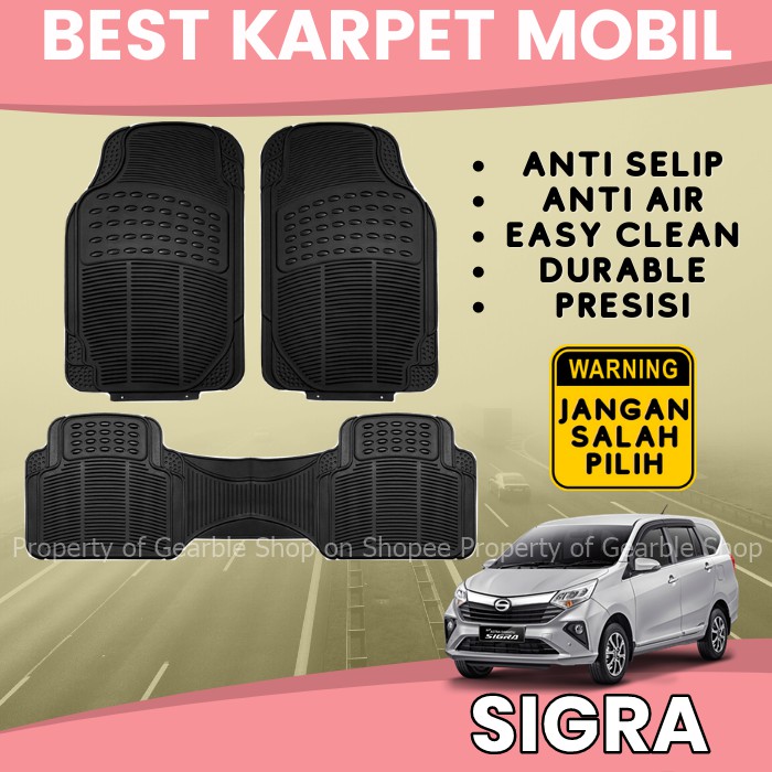 KARPET MOBIL SIGRA ALAS LANTAI MOBIL SIGRA KARPET SIGRA KARPET DASAR MOBIL UNIVERSAL ANTI AIR