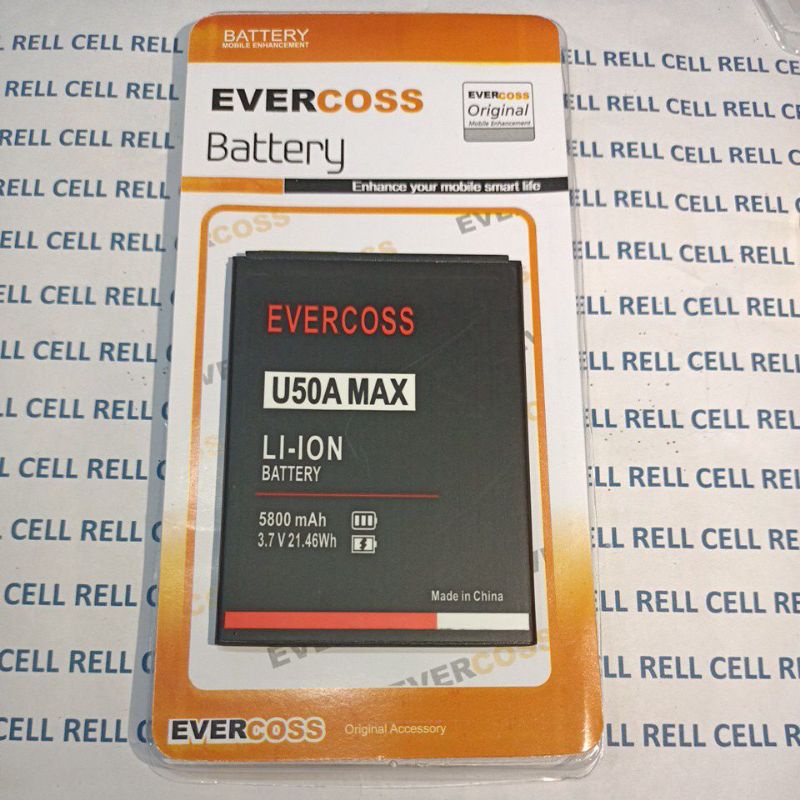 BATERAI BATRE BATTERY EVERCOSS U50A MAX U50 A MAX U50 MAX ORIGINAL OEM MURAH BERGARANSI