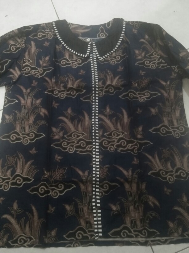 Tey-17 Batik Wanita Asj Sa Hrb026 Kenongo Kemeja Tosca Pendek