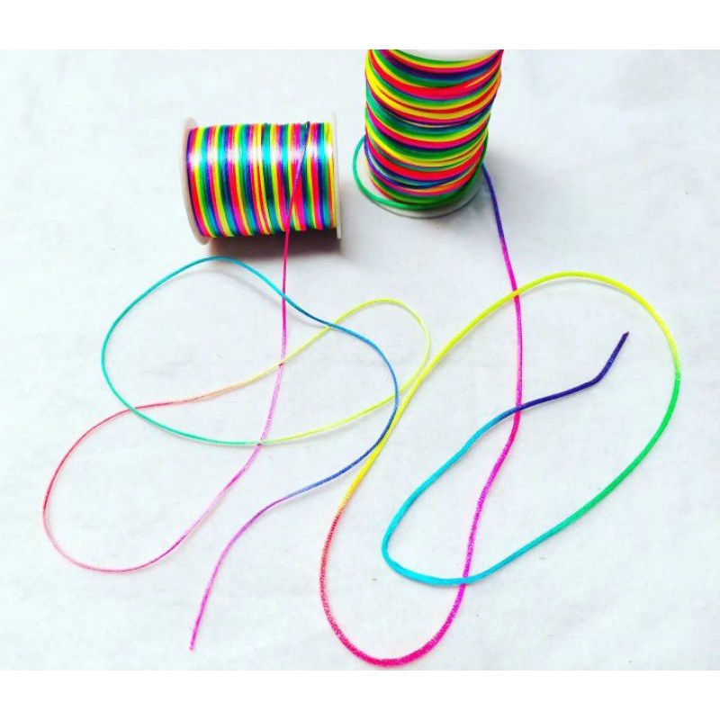 

Tali Satin Gradasi Rainbow 2mm / Tali Cina Pelangi 1mm