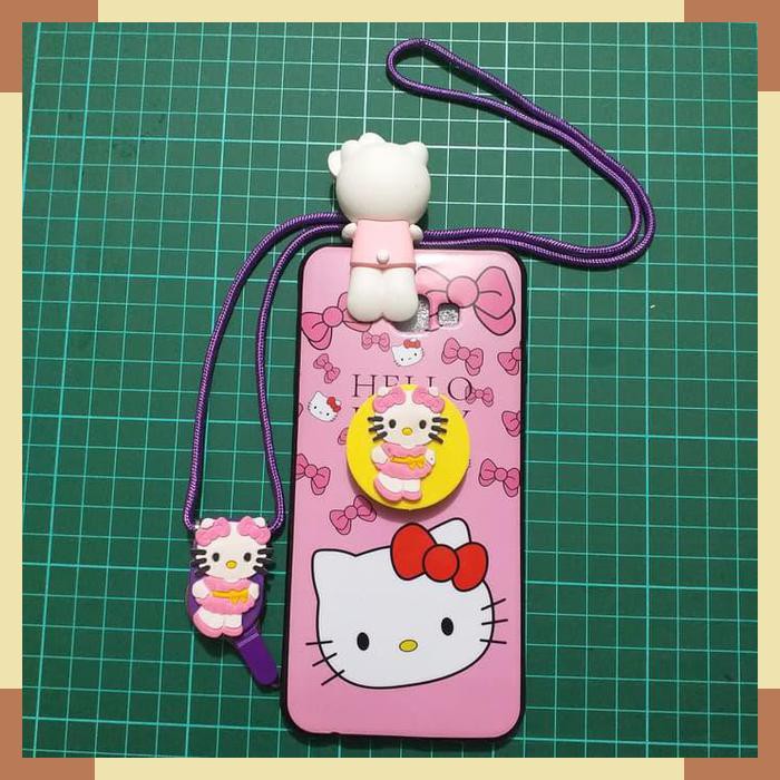 Case Samsung J6 Plus Softcase Karakter Motif HK Intip Popsocket Tali
