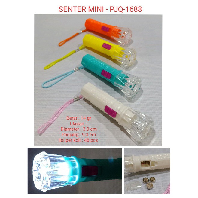 Lampu Senter + Gantungan Kunci PJQ - 1688