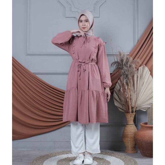 LONG TUNIK BAJU WANITA KOREAN STYLE | BLOUSE WANITA KOREAN STYLE