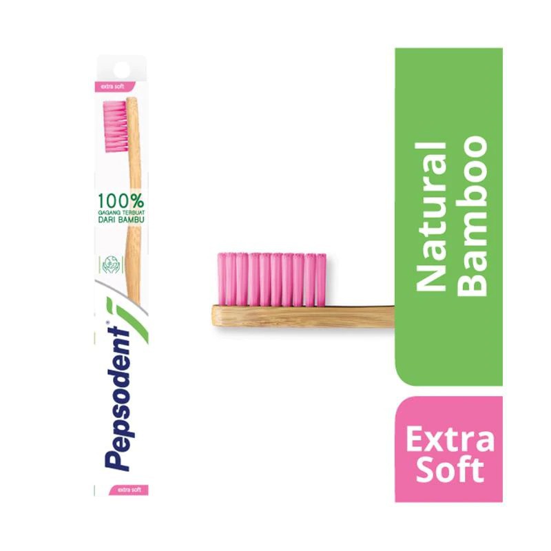 Pepsodent Sikat Gigi Natural Bamboo Extra Soft / Tooth Brush / Sikat Gigi Bambu