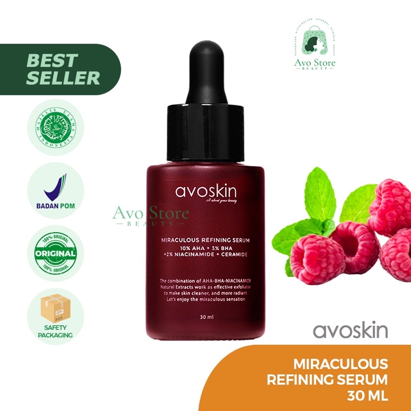 Avoskin Miraculous Refining Serum [AHA BHA NIACINAMIDE + CERAMIDE] / Eksfoliasi / Exfoliating [EXP DATE 07-2027]
