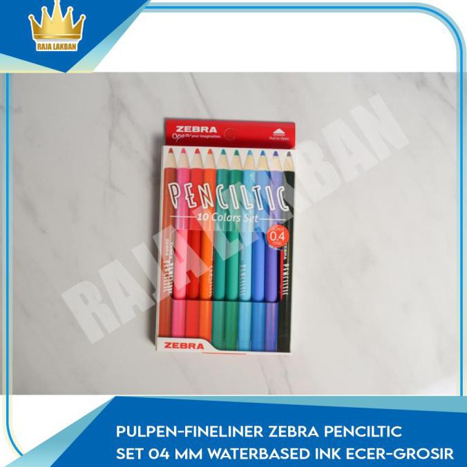 

Pulpen/Fineliner Zebra Penciltic SET 04 MM Waterbased Ink ECER/GROSIR AP113