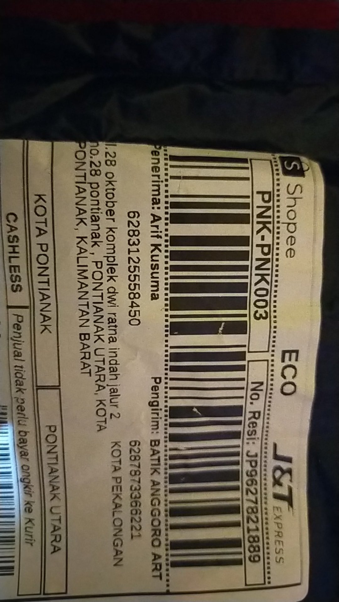 Tey-17 Batik Wanita Asj Sa Hrb026 Kenongo Kemeja Tosca Pendek