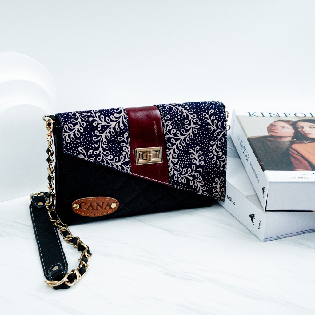 Tas Tangan Wanita / clutch wanita / tas selempang wanita, tas Kulit, tas Batik Tulis asli, Vahrsha