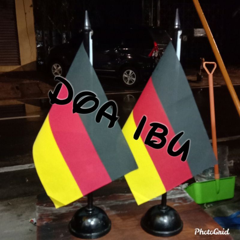 

best seller tiang kayu meja+bendera JERMAN ready stock