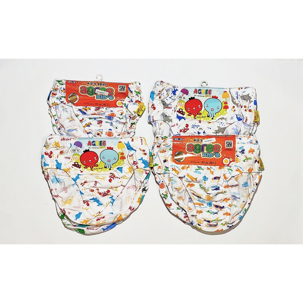 Agree kid's Original ~ 1 Pcs Celana Dalam, Pakaian Dalam Anak Laki-laki ( White )
