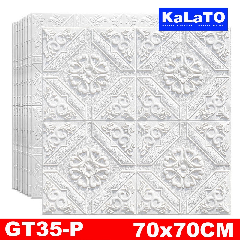 (KaLaTO) Wallpaper dinding 3d motif gambar wallfoam Dekorasi Kamar murah 70x77cm-GT35-P 3.5mm